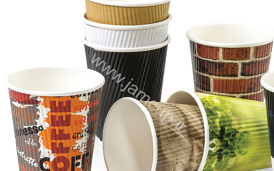 لیوان کاغذی کرکره ای دوجداره