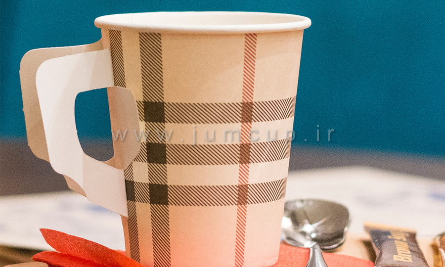 لیوان کاغذی دسته دار