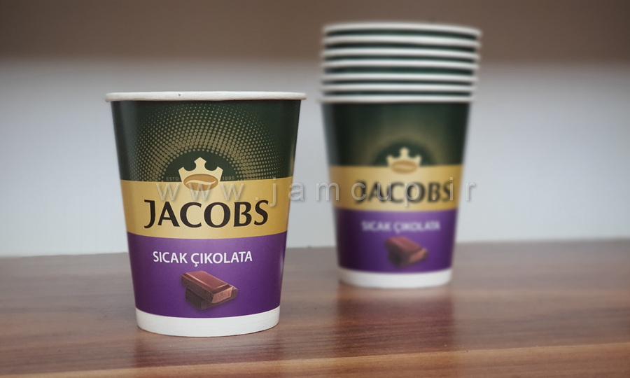 تولید لیوان کاغذی مقاوم در برابر حرارت برای برند قهوه جکوبز